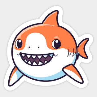 Baby orange shark, cartoon Sticker